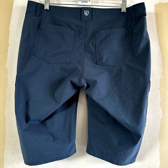 Kuhl Horizn Cargo Shorts UPF 50+ Reflex Roll Up Mid Rise Wicking Outdoor Blue 12 - Picture 7 of 7